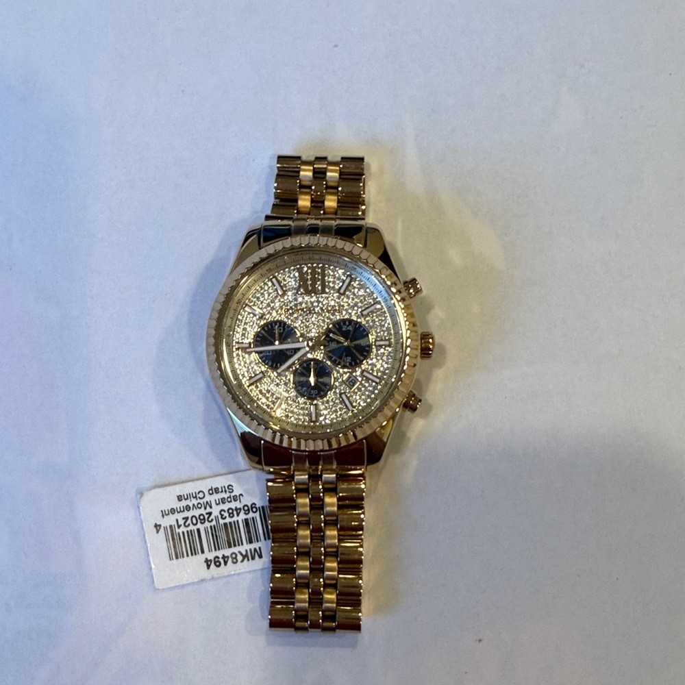 Michael Kors Men's Gold-Tone Lexington Chronograph Watch MK8494